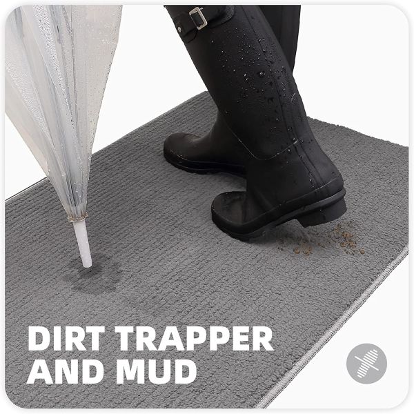 Door Mat Indoor Washable Doormat Indoor Dirt Trapper Non-slip