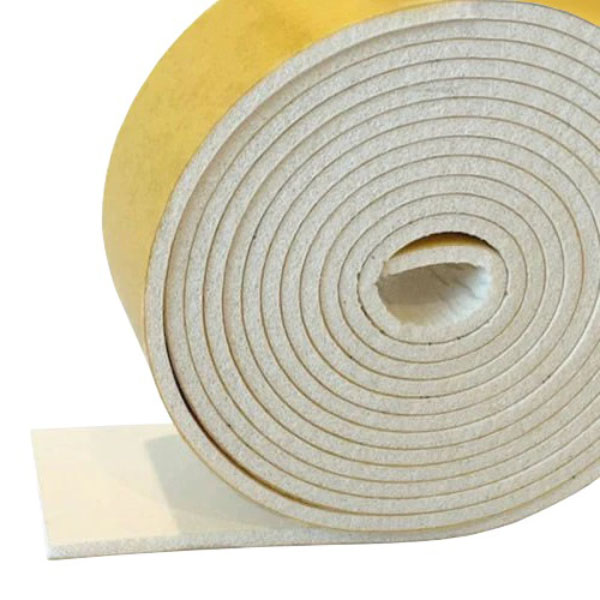 Expanded Silicone Strip White Self Adhesive 5m Long