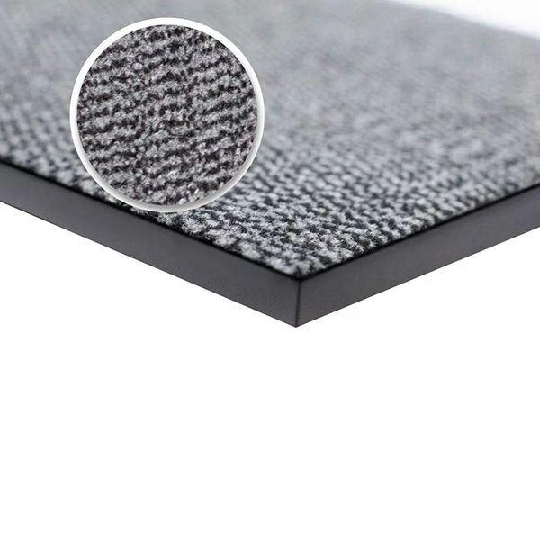 Grey/Black Non Slip Hard Wearing Barrier Rubber Mats For Indoor And Outdoor