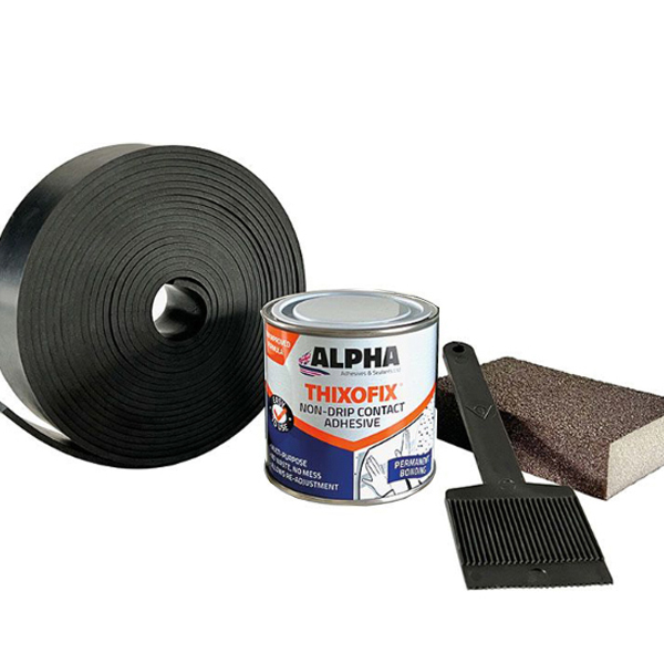 Neoprene Rubber Strip Fixing Kit 5m Long