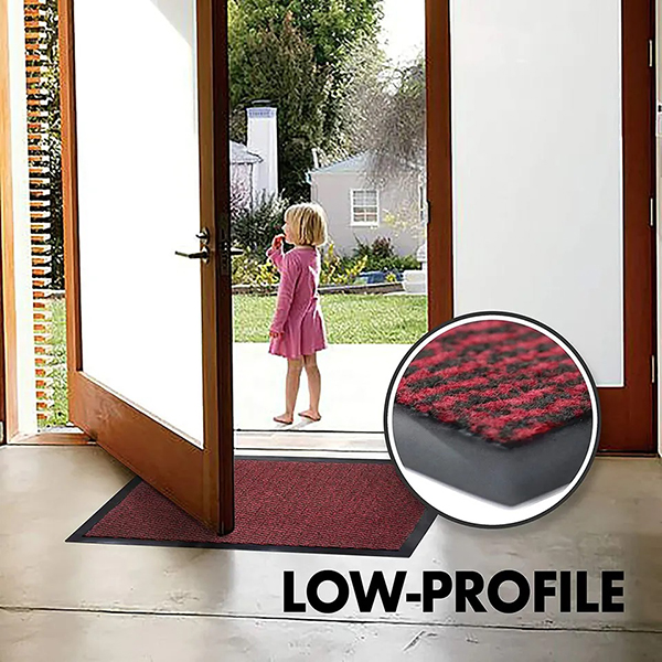 Non Slip Red/Black Rubber Heavy Duty Barrier Mats For Indoor And Outdoor