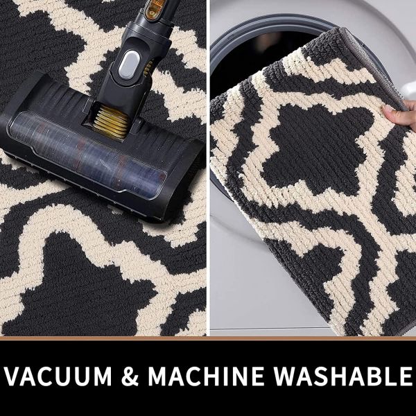 Non-slip Soft Doormats Machine Washable Doormats, Dirt Trapper Mat Super Absorbent Floor Mats