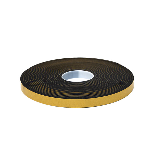 Weather Strip Tape 10m black expanded Neoprene for external doors, automotive and marine environments