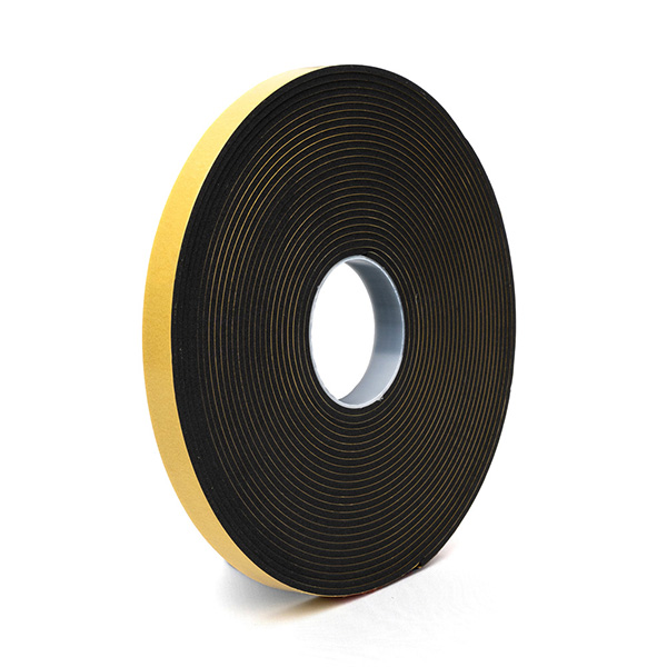 Weather Strip Tape 10m black expanded Neoprene for external doors, automotive and marine environments